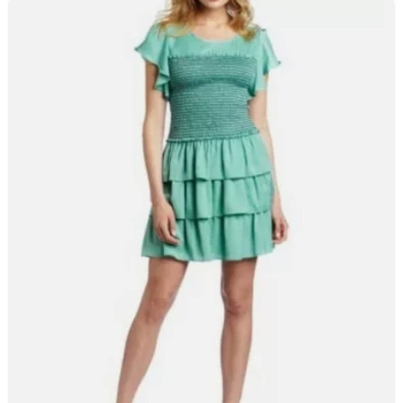 BCBGMaxAzria Dresses & Skirts - 𝅺BCBGMAXAZRIA Light Aqua Smocked Lara Dress
